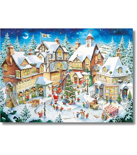 Puzzle Natale 1000 Pezzi Per Adulti - "Aurora Vigilia Di Natale" - Poster Incluso, 70x50 Cm, Regalo Perfetto Per Le Feste