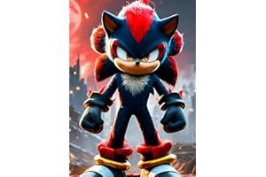 QINRUBB DIY Hedgehog Diamond Art Kit for Beginners Adults, Full Drill Cartoon Diamond Painting Kits, 5D Sonic Hedgehog Painting by Numbers DIY Craft Kits for Home Wall Decor 12x16 inch