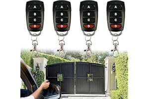 BOULESENM 4 PCS Mando Puerta Garaje Universal 433 MHz,Clonador Mándo Garaje con 4 Botones,Mando Gáraje Clonador,Mándo a Distancia Gáraje,para Coches, Puertas de Garajes, Portones
