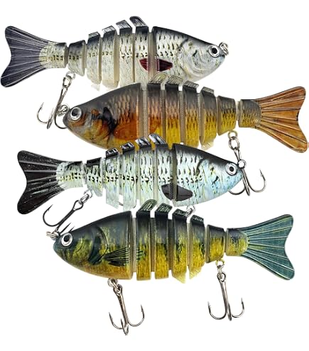 Lot 3 Leurres Swimbait Multi-articulés – Réalistes, À Couler Lent, Pour Brochet/Perche/Truite