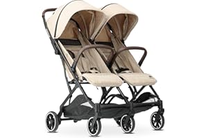 Deryan Rolo X2 Passeggino 2 in 1 – Passeggino piccolo pieghevole – Nascita fino a 4 anni – Passeggino per seggiolino fino a 22 kg – Passeggino pieghevole – Compatto e pieghevole – Torrone