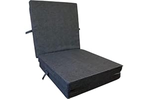 KATEX COLLECTION Katex - Klappmatratze 3-teilige – Matratze für Reisebett, Faltmatratze, Gästematratze, Faltbar-Klappbar, ideal auch zum Campen, Hocker/Sitzblock, Bezug ist Machinenwaschbar (Grau, 195x80x10cm)