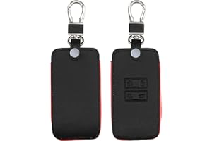 kwmobile Custodia Compatibile con Renault con 4 tasti Smart Key (solo Keyless Go) - Cover Chiavi Auto Protezione Copri Telecomando - Copri Chiave Copertura nero matt/rosso