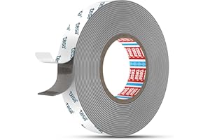 Emitever 6703 Double Sided Tape Heavy Duty - 15mm x 8.2m - Acrylic Foam Strong Adhesive Temperature Resistance Waterproof, For Automotive Bonding, Mounting, Fixing, Decorating, Office, Grey