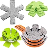 Naturezhen 12 Non Slip Pan Protectors | Non-Woven Fabric, 6 Sizes + 2 Colors | Scratch Resistant Separator Pads (Kitchen Set)