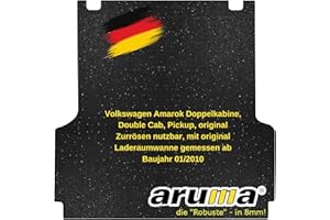 aruma® Antirutschmatte Laderaummatte kompatibel für VW Amarok Doppelkabine, original Zurrösen nutzbar, mit original Laderaumwanne gemessen ab Baujahr 01/2010-01/2023