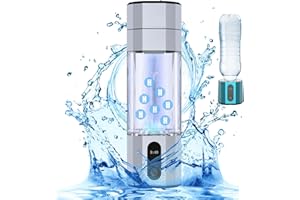 SOMERWAY Wasserstoff-Wasserflaschengenerator, bis zu 6000–8000 PPB, tragbare Wasserstoff-Wasserionisiermaschine, 208 ml, wiederaufladbarer Wasserstoff-Wasserbereiter mit PEM-Technologie für Reisen im Silber