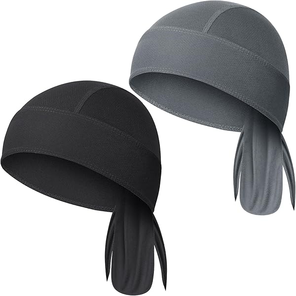 2 Bandanas Cyclisme – Protection UV, Respirant, Séchage Rapide – Pour Vélo, Rando, Course – Noir & Blanc