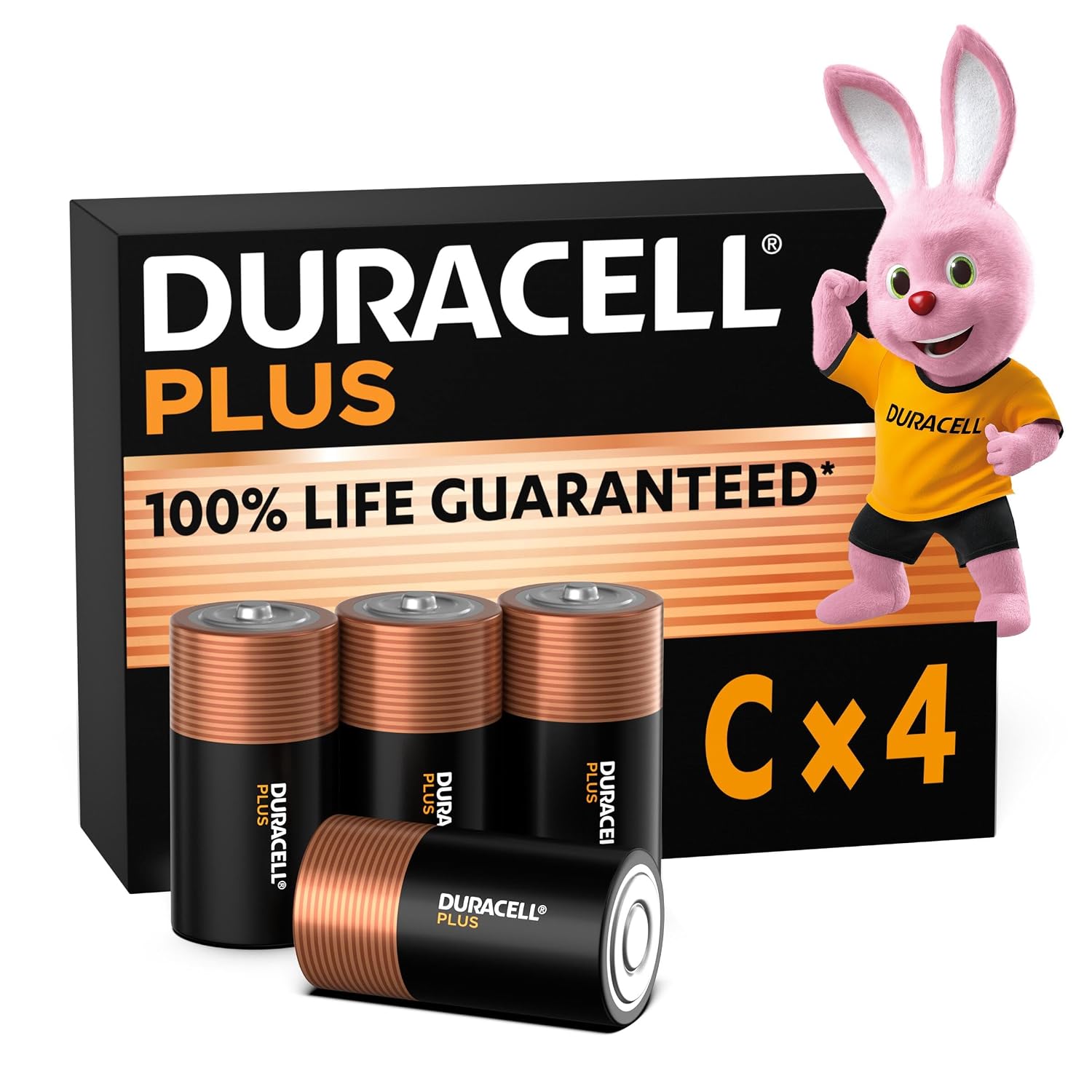 Duracell Plus batterijen 9 V (4 stuks) – alkaline 1,5 V – 100% levensduur – ideaal voor dagelijkse apparaten – verpakking 0% kunststof – houdbaarheid 10 jaar – MN1400 MN1604