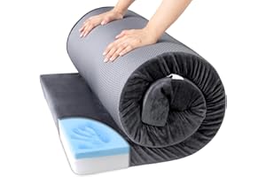 BALAPET Memory Foam Camping Mattress for Outdoor Sleeping 72" x 24", Porable 3" Thickness Roll Up Camping Mattress Pad Mat for Travel Truck Bed Tent