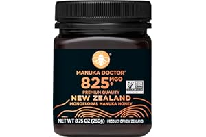 MANUKA DOCTOR | MGO 825+ Manuka Honey Monofloral | 250g | 100% Pure New Zealand Honey | Certified RAW | Non-GMO | Independently Lab Tested | Hive to Home Traceable