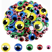 TOAOB Wackelaugen Set 1214-teilig - Selbstklebende Googly Eyes 5-25mm Für Bastelprojekte