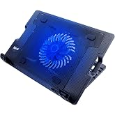 iggual &ndash; Portable Cooler Base up to 17" with 1 Ultra Quiet Fan, Adjustable and Non-Slip Base with 4 Heights, Includes USB-A C