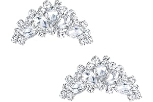 EVER FAITH Accessori per Scarpe Scintillante Rhinestone Cristallo Clip per Matrimonio Festa Decorazione Stivali Shoe Fascinos 2 Pezzi