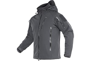TACVASEN Herren Softshelljacke Militär Outdoorjacke Wind- und Wasserdichte Jacke mit Zwei-Wege-Reißverschluss