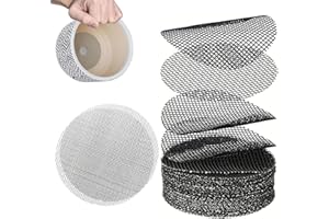 WUSJCOF 50 rejillas de drenaje para macetas,almohadilla de malla para macetas,rejilla redonda para bonsái y malla de drenaje para plantas (10 cm)