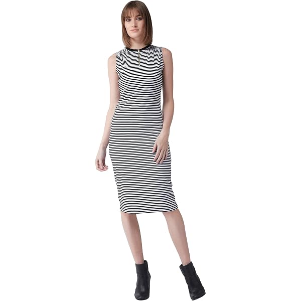 Nautica Women's Breton Stripes Sleeveless V-Neck Stretch Cotton Polo Dress, Pale Coral, XS : Buy Online at Best Price in KSA