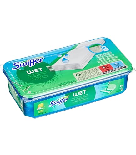 Sylanda 8 panni riutilizzabili per Swiffer Sweeper Mop, salviettine umidificate per pavimenti ad alto assorbimento di acqua e sporco, rivestimento di ricambio per uso umido e secco (blu