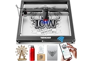WOXCKER Laser Graviermaschine, JL7 60W Lasergravur Maschine, 10W Leistung Schnelles und Präzises Laser Cutter, APP Unterstützte Graviermaschine Geeignet für Holz, Metall, Acryl, Glas