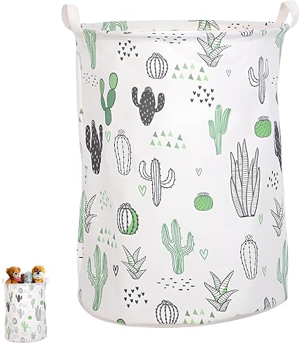 Cesta Plegable Para Ropa O Juguetes - Diseño Dinosaurios, 36L, Verde