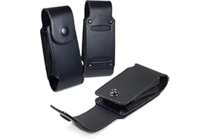 TUFF LUV Genuine Leather Case Sheath Pouch for Leatherman Super Tool 300 / Surge - WP503 - Black