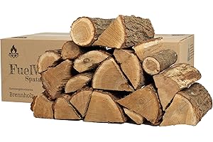FuelWood Spatar Leña Secada al Horno, 25 cm, Menos del 15% de Humedad, Ideal para Horno, Chimenea, Barbacoa, Barbacoa y Hoguera, Leña, Leña, Barbacoa