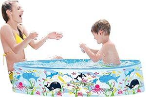Benross 83430 Rigid Kids’ Paddling Pool/Fun Sea Life Design / 47 Inch/120 cm Diameter/Repair Patch Included / 226 Litre Water Capacity/Vibrant Multi-Colour Design