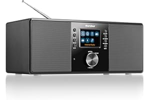 Karcher Dab 7000i - Radio Internet stéréo (Dab+ / FM, Wi-FI et Bluetooth, écran Couleur, USB, entrée AUX, 14 Watts, réveil, Prise Casque, Radio numérique avec télécommande, Noir)