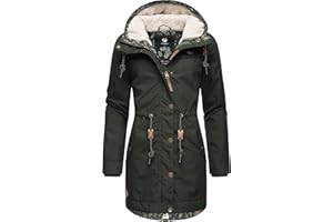 Ragwear Damen Wintermantel warmer Parka lang mit Kapuze YM-Canny XS-6XL
