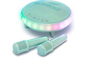 KIDYWOLF KIDYKARAOKE – Enceinte Karaoké Enfant Portable avec 2 Micros sans Fil et Effets Lumineux – Haut-Parleur Bluetooth 40W Ludique et Festif pour Soirées en Famille