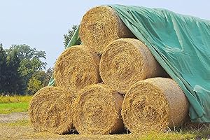 LANDGRID Strohvlies 9,8 x 6m Abdeckvlies Strohballenschutz Heuballenschutz Heuvlies Schutzvlies - Premium Qualität **