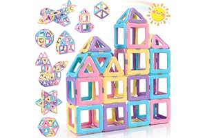 Lovchil Construction Magnétique Enfant, Blocs de Construction Magnétique 36 Pièces, Creatif Educatif Montesorri Jouet Jeu de Construction Magnétique aimantés, Cadeaux pour Fille Garcon 3 4 5 6 7 8 Ans