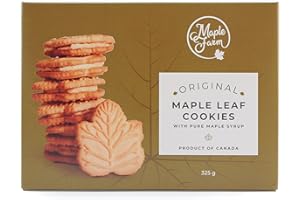 MapleFarm - Biscotti allo sciroppo d'acero - Maple leaf cookies - Prodotto in Canada - 325g