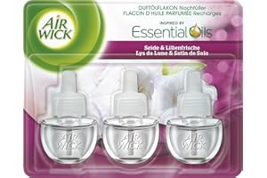 RECKITT Air Wick lakon olejków zapachowych, wkład do wtyczek zapachowych, jedwab i liliowa świeżość, 3 sztuki w opakowaniu