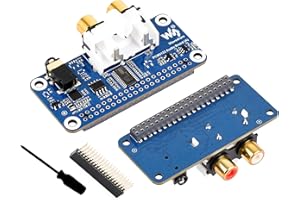 WONRABAI PCM5122 Scheda audio HIFI I2S DAC compatibile con Raspberry Pi 5/4B/3B+/3B/Pi Zero W/Zero 2W/Pico W/Pico 2W, basata su Pi 40PIN GPIO Header, codifica/decodifica stereo, supporta la riproduzione audio
