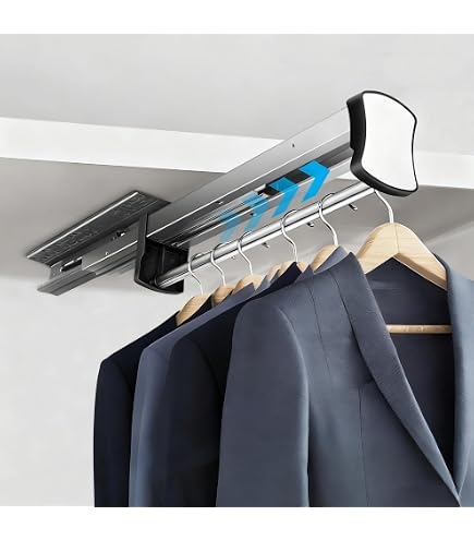Tringle Coulissante Extensible Aluminium – 342 Mm Gris, Charge 25 Kg, Gain De Place