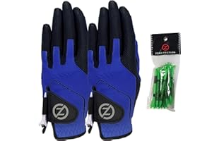 Zero Friction - Guanti da golf per la mano sinistra, unisex, taglia unica, colore: blu