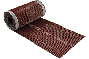 Parotec 30 cm x 5 m – Rosso Castagno RAL 3009, nastro per tetti di alta qualità per banda di colmo e tegola, ideale per l’impermeabilizzazione e la ventilazione di tetti con colmo del tetto e gratone