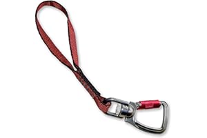 Kurgo Swivel Sangle d'attache avec mousqueton rotatif pour chien, Fixation du harnais sur la ceinture de sécurité, 25 cm de long, rouge/noir