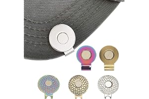 Hopowa Magnetisk uppsättning av 6 st bollmarkörhattklämmor, magnetisk bollmarkörhattklämmor för män, kvinnor, barn