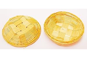 Tumdee Miniatures Dolls House Accessories Set of 2 Bamboo Baskets Bm