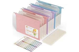 ECOSTASH EcoStach Classeur à dossiers suspendus extensible, format A4, en paille de blé, organiseur de dossiers suspendus avec onglets et inserts pour bureau, maison et école (lot de 3, Violet, Bleu, Rose)