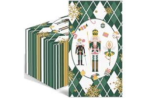 ‎WZCZF 50 Grün Nussknacker Servietten, Weihnachtspapier Servietten,Servietten mit Nussknacker-Motiv, Winter Papier Servietten - Nussknacker-Soldaten, Entertaining with Servietten（GrünNussknacker）