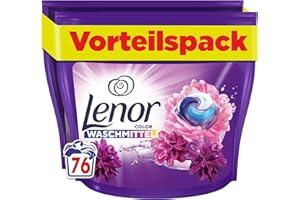 ‎LENOR Lenor Waschmittel Pods, 76 Waschladungen, Blütentraum, Colorwaschmittel, Langanhaltende Frische & Geruchsentfernung Bei Kaltwäsche