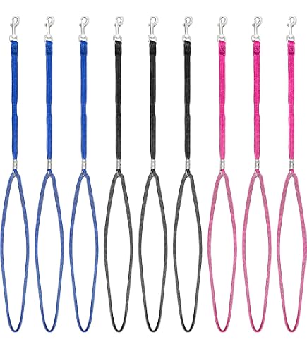 3er Set Hundepflege-Schlaufen – Nylon-Halteband Für Bad, Pflegetisch – Verstellbar, Mit Edelstahlhaken