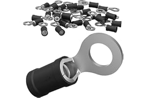 Cosse à œillet AUPROTEC de 0,5 à 6,0 mm², diamètre du trou de M3 à M12, connecteur de câble PVC RV en cuivre étamé et en partie isolé