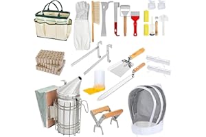 ERMWALR Beekeeping Accessories, Beekeeping Accessories, 26 Piece Beekeeping Starter Set, J-Hooks, Frame Handles, Beekeeping Tools and Accessories for Beekeeping Accessories, Starter Set