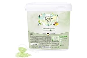 ‎NORTEMBIO Nortembio Epsom Salz 6 Kg. Neuartigen Duft von Zitrone und Kokosnuss. Hydratisiert mit Vitamin C und E. Badesalz und Körperpflege. E-Book Inklusiv.
