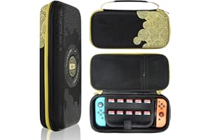 BONHHC Etui Protection Compatible pour Switch/Switch OLED, Étui Rigide Housse de Transport Switch avec Sac de Rangement, pour Switch Console & Accessoire (Noir)