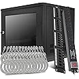 LMS Data Bundle 9U 450mm Deep Data Cabinet + 6 Way Horizontal 13a Switched Power Distribution Unit (PDU) + Wide 24 Port UTP Cat 5E Patch Panel + 24 Gray LMS Data Ethernet Cat 5 RJ45 Cables